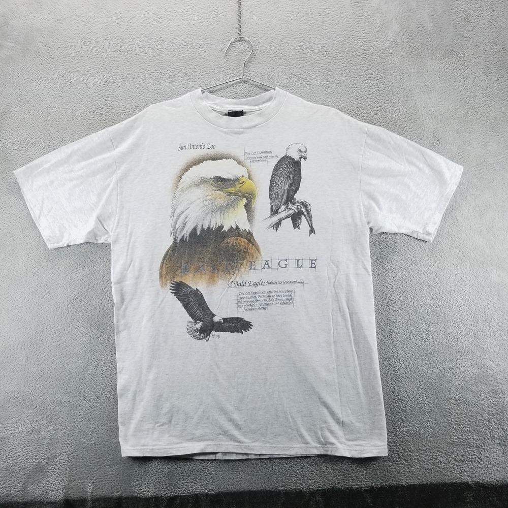 VTG‎ Sherry's Best Shirt Mens XL Bald Eagle San Antonio Zoo Made in USA 90s